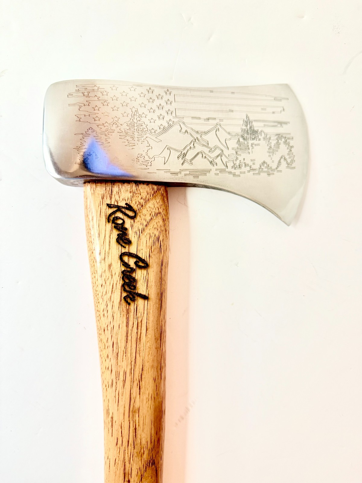 Oakwedge: Rone Creek 2.5LB Engraved American Polished Steel: Sheath