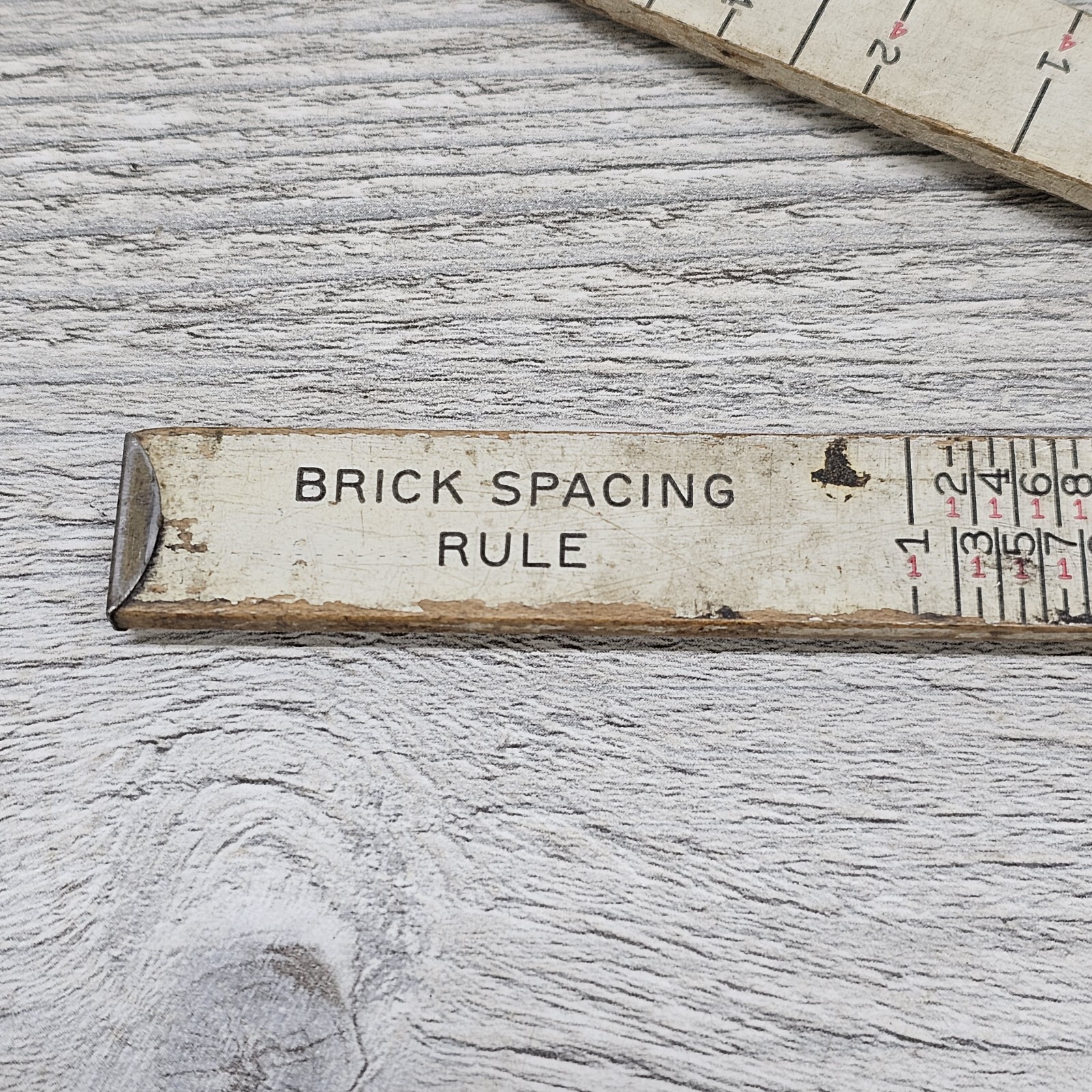 Lufkin No 636 Rugged Red End Brick Masons 72″ Wooden Folding Ruler