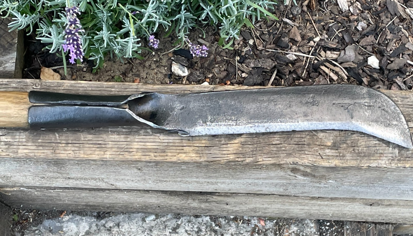Vintage Long Handled Slasher Sickle Billhook Garden Old Tool