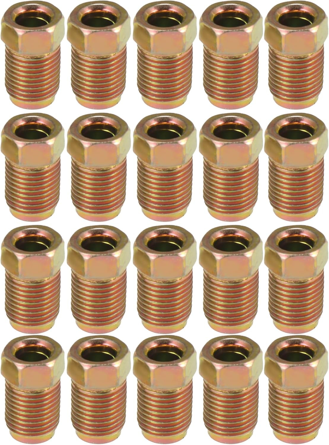 20Pcs M10X1.0 Threads Brake Line Nut Fittings for 3/16″ Steel Brake Line Tubing