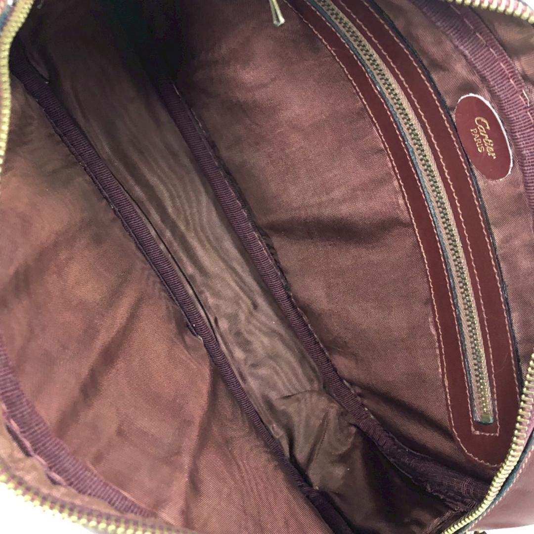 Cartier Shoulder Bag Crossbody Burgundy W27cm D6cm H16.5cm Used Authentic