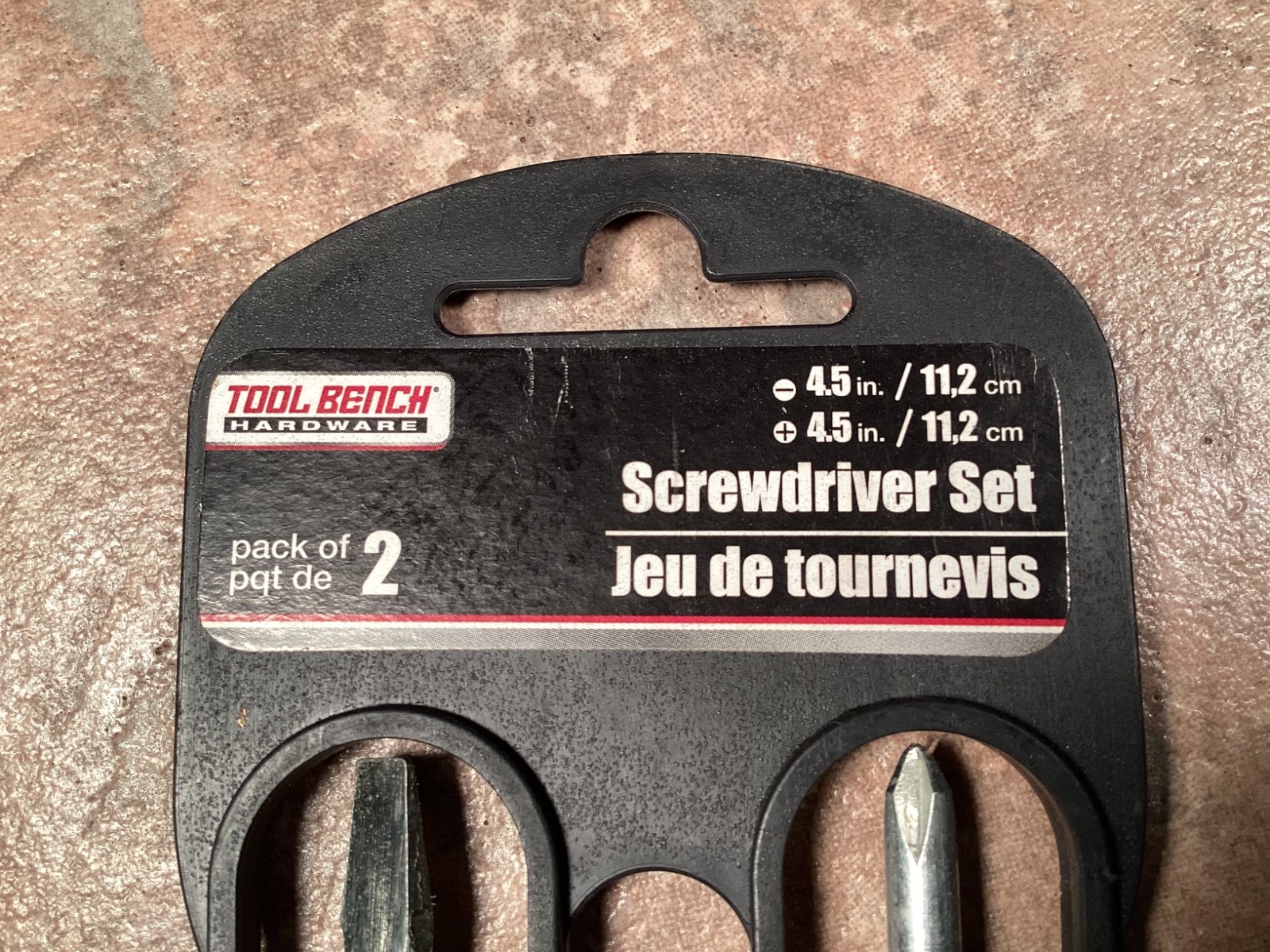 Vintage NOS Tool Bench Hardware Screwdriver Set of 2 Slotted and Phillips Rubber