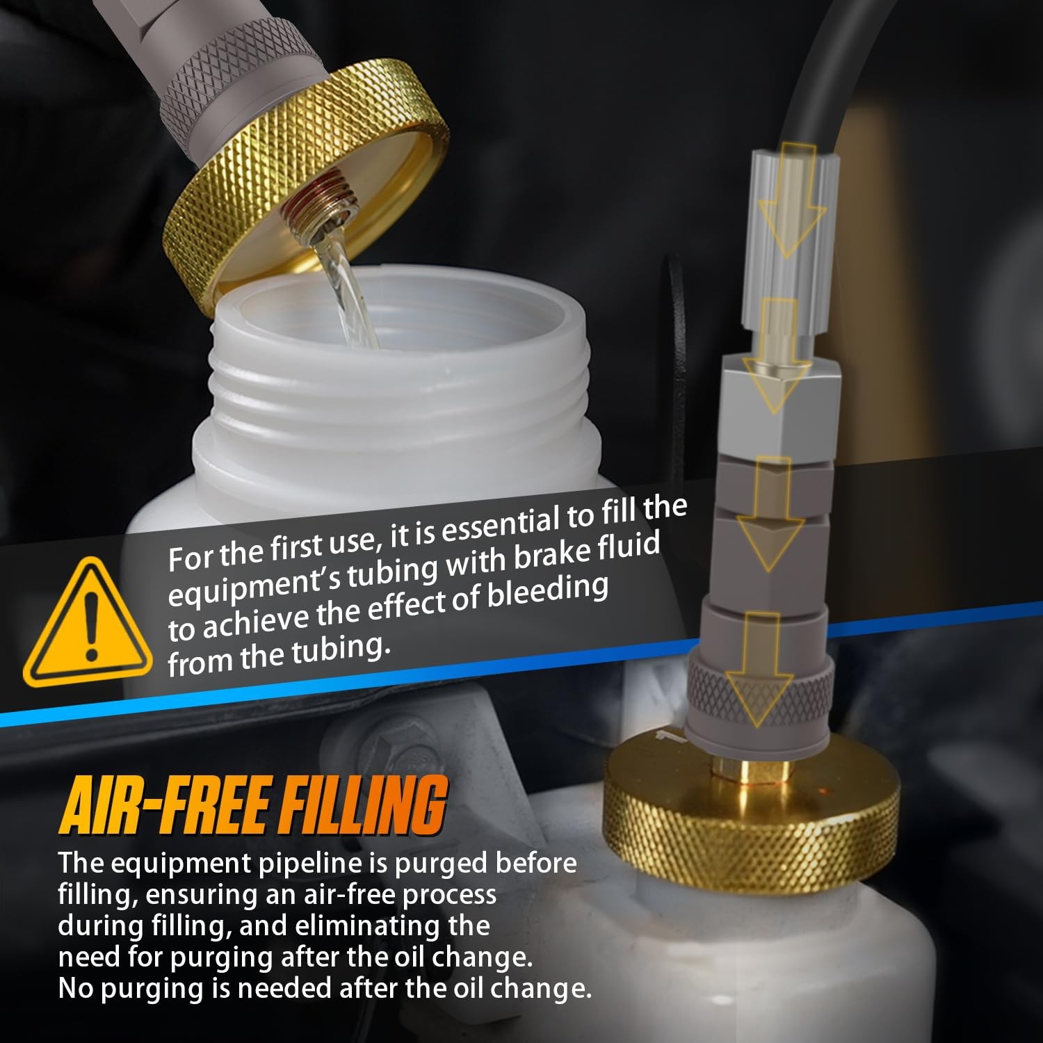 LINXINO AST603 Electric Brake Bleeder Kit,110V Brake Fluid Bleeder Machine wi…