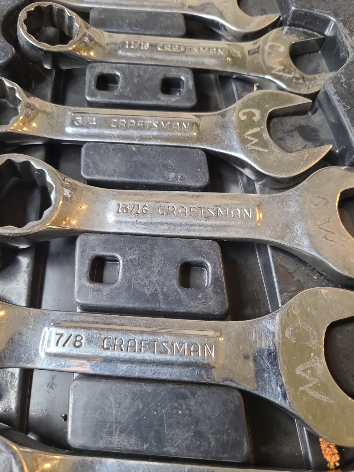 VTG Craftsman Professional 11pc Stubby Combination Wrench Set 3/8”-1” USA