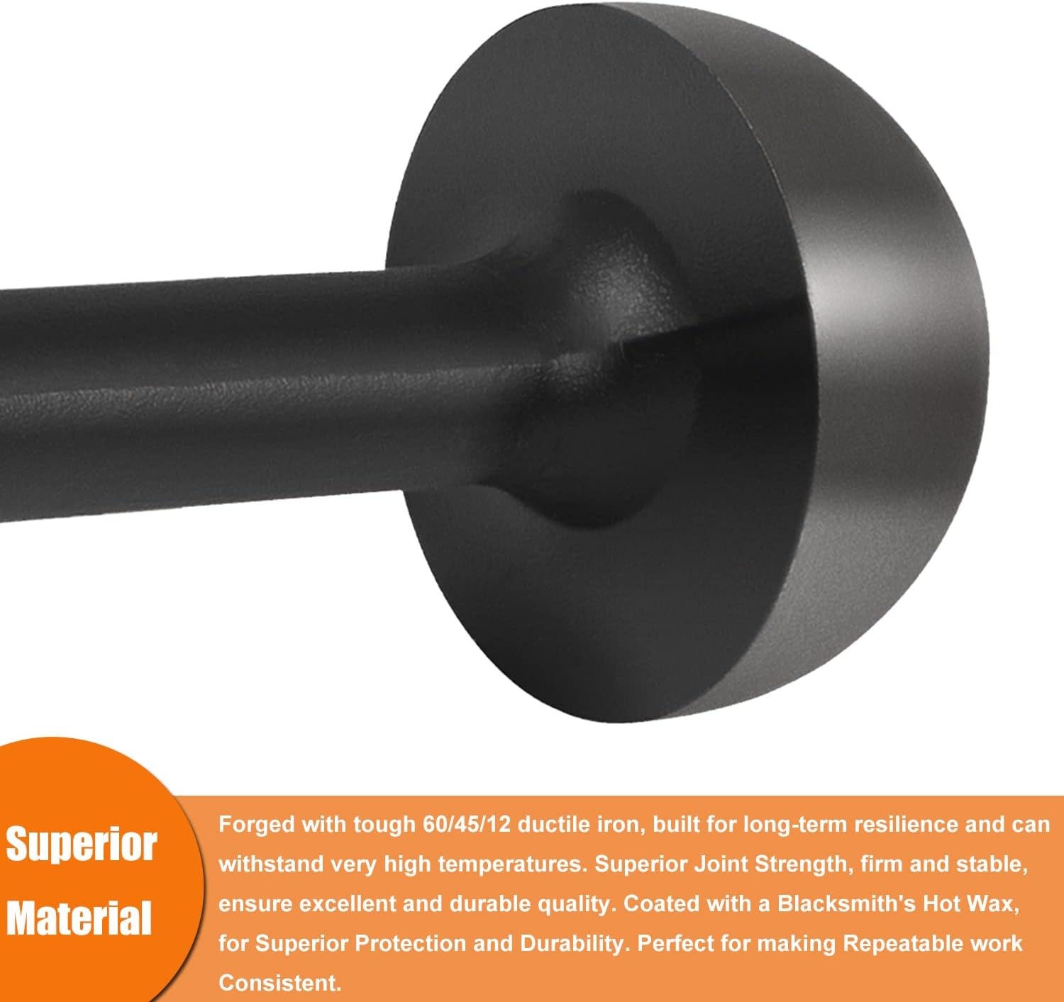 Blacksmith Tinsmith Large 4″ Ball Mushroom Stake Fit use in 1″ Pexto Taper Shank