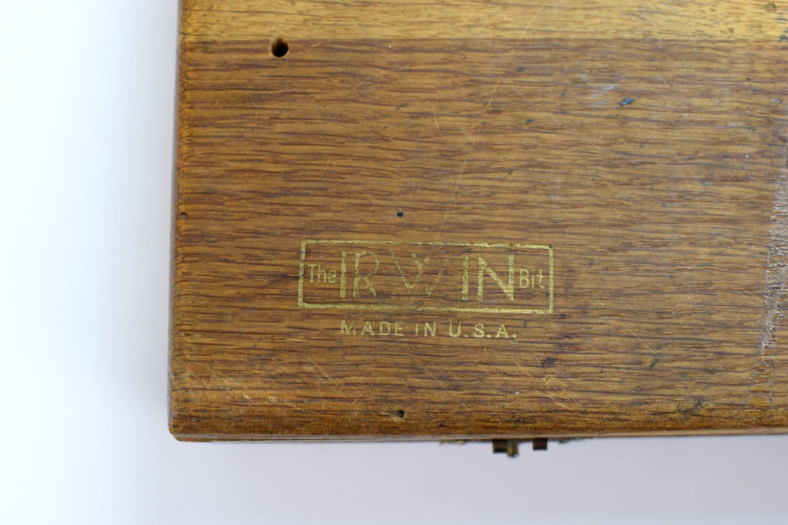 VTG Irwin Solid-Center Auger Bits: 13-Pc Set in Wooden Box (1/4″-1″) Used