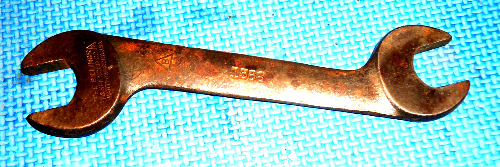 Antique Billings & Spencer 1566 Engineers Wrench Tool 3/8 ” & 7/16″ SQ. NUTS