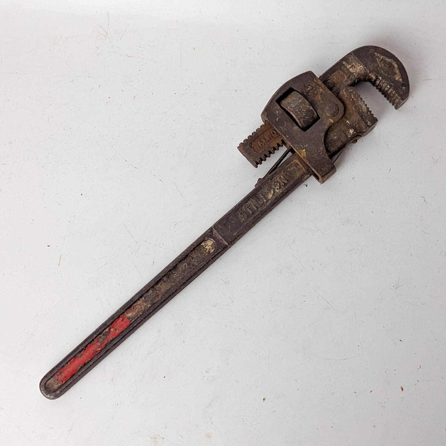 Antique Stillson Monkey Pipe Wrench No 18 USA Vtg Walworth Mfg Co 16″