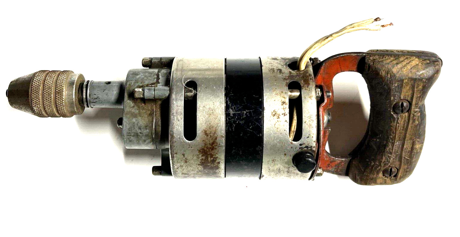 VTG Antique A.C. Gilbert Electric Drill Collectible NO CORD 3/8″ Chuck AS IS