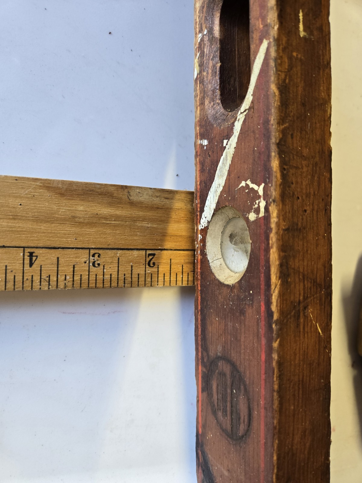 Vintage 24 Inch Wood Level With Manufactures Stamp