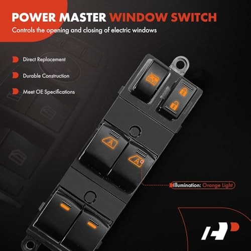 Master Power Window Switch Compatible with Nissan Titan 2015 Crew Cab Pickup,