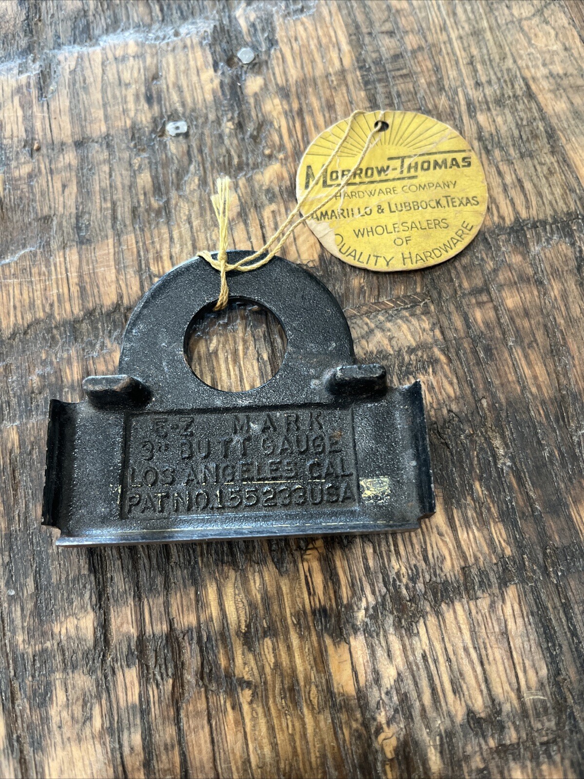 E-Z Mark 3” Butt Gauge Los Angeles Cal. Patented