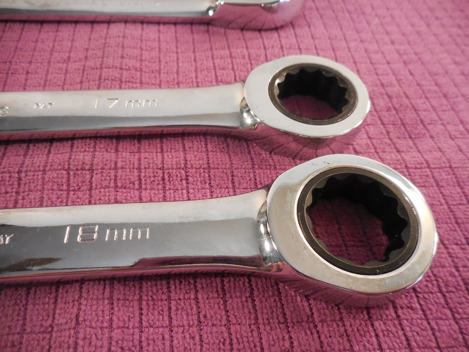 GearWrench 6 PC Ratcheting Combo Wrench(2 Reversible) 11 12 13 14 17 + 18mm GW6