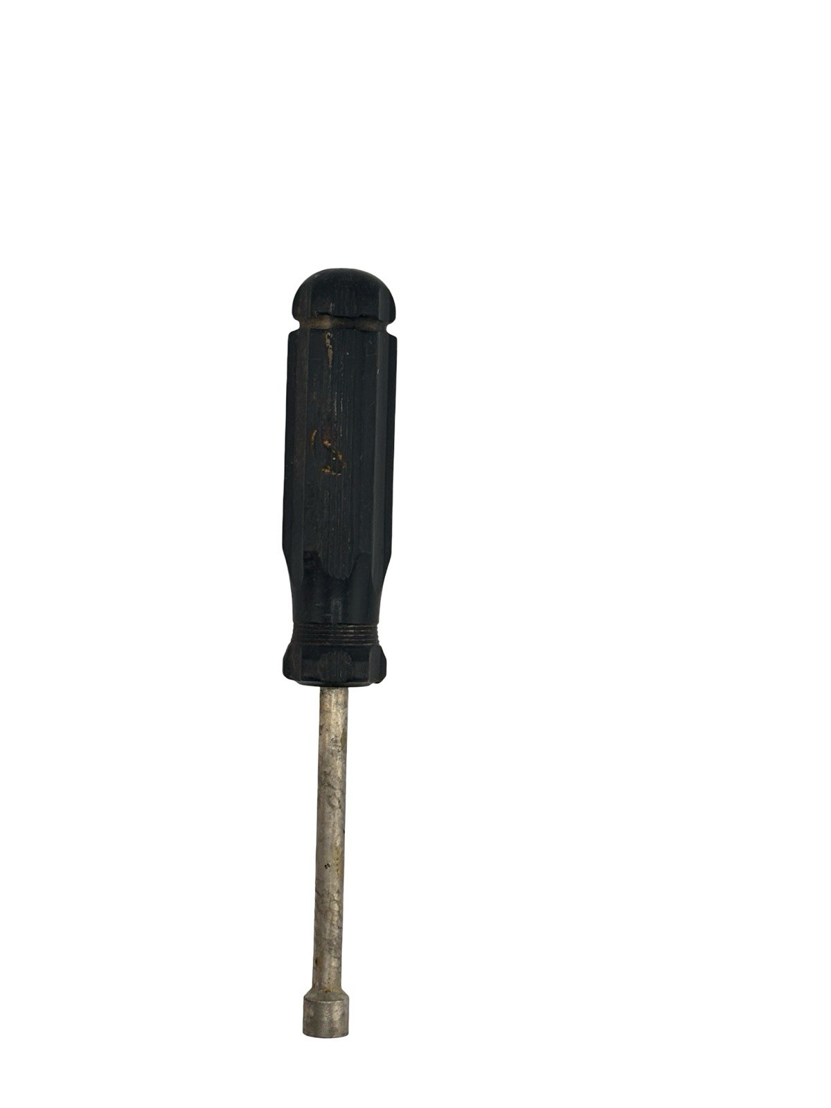 Vintage Stanley USA 1/4” Nut Driver Black Fluted Handle Hex Socket Tool