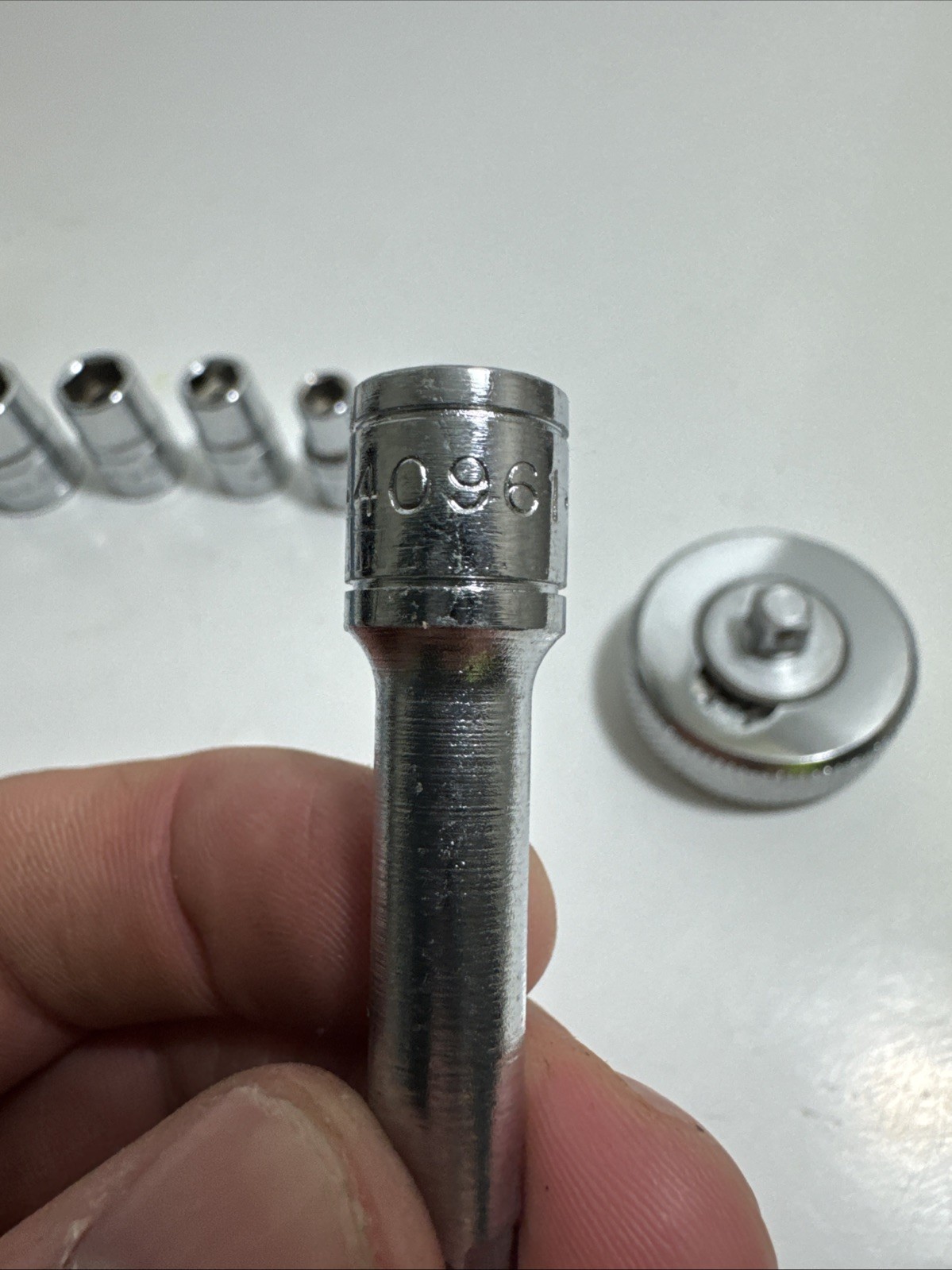 Vintage SK Tools 1/4 Drive Thumb Wheel Ratchet And Sockets