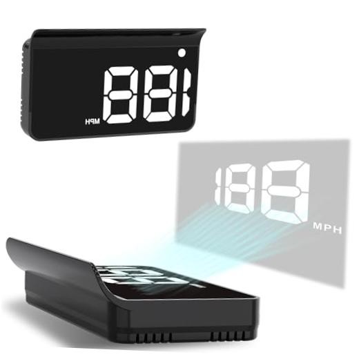 Heads up Display for Cars,Car HUD,Head up Display for Car,Digital GPS K1-White