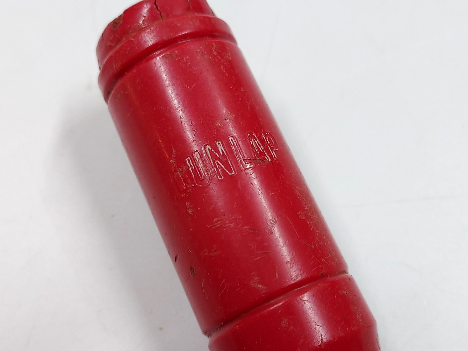 Vintage Dunlap 1 1/4″ Beveled Chisel with Red Handle Estate Find