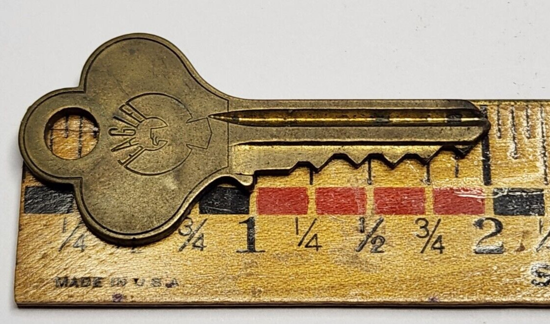 Vintage EAGLE LOCK CO Terryville Conn Key Appx 2″ Replacement Lock Security