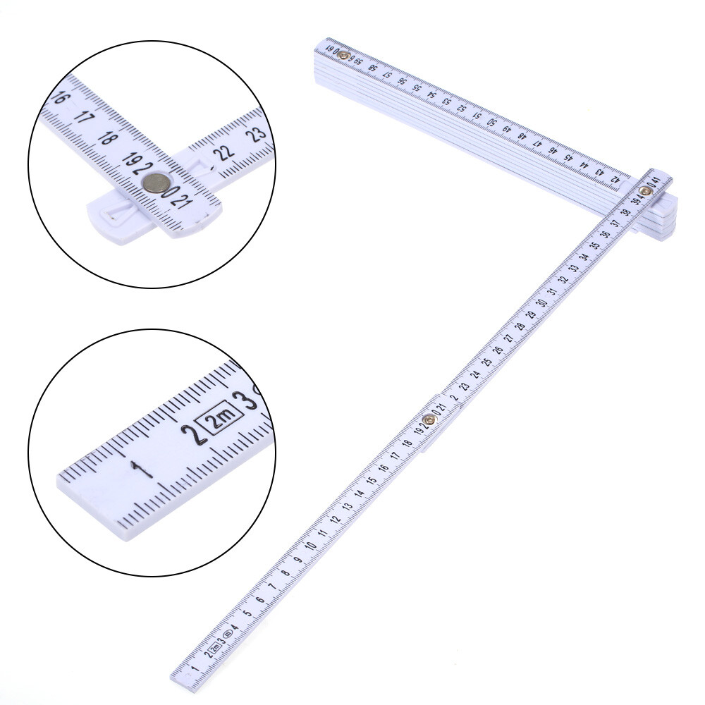 Slide Ten-Parts Fold Up Rulers 6.6ft Folding Carpenter Ruler Meter Tool W8V1