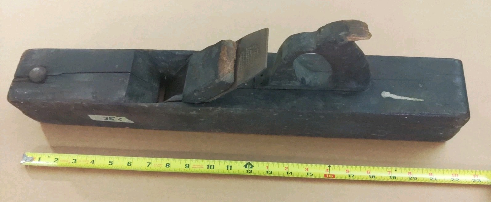 Huge Block Plane 22″ Long Antique Solid Wood Heavy 8 Pounds Vintage