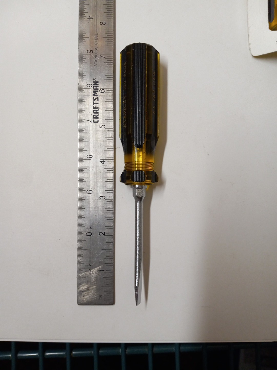 Vintage NOS Stanley 100 plus Flathead screwdriver 1006-3in (66-163) USA