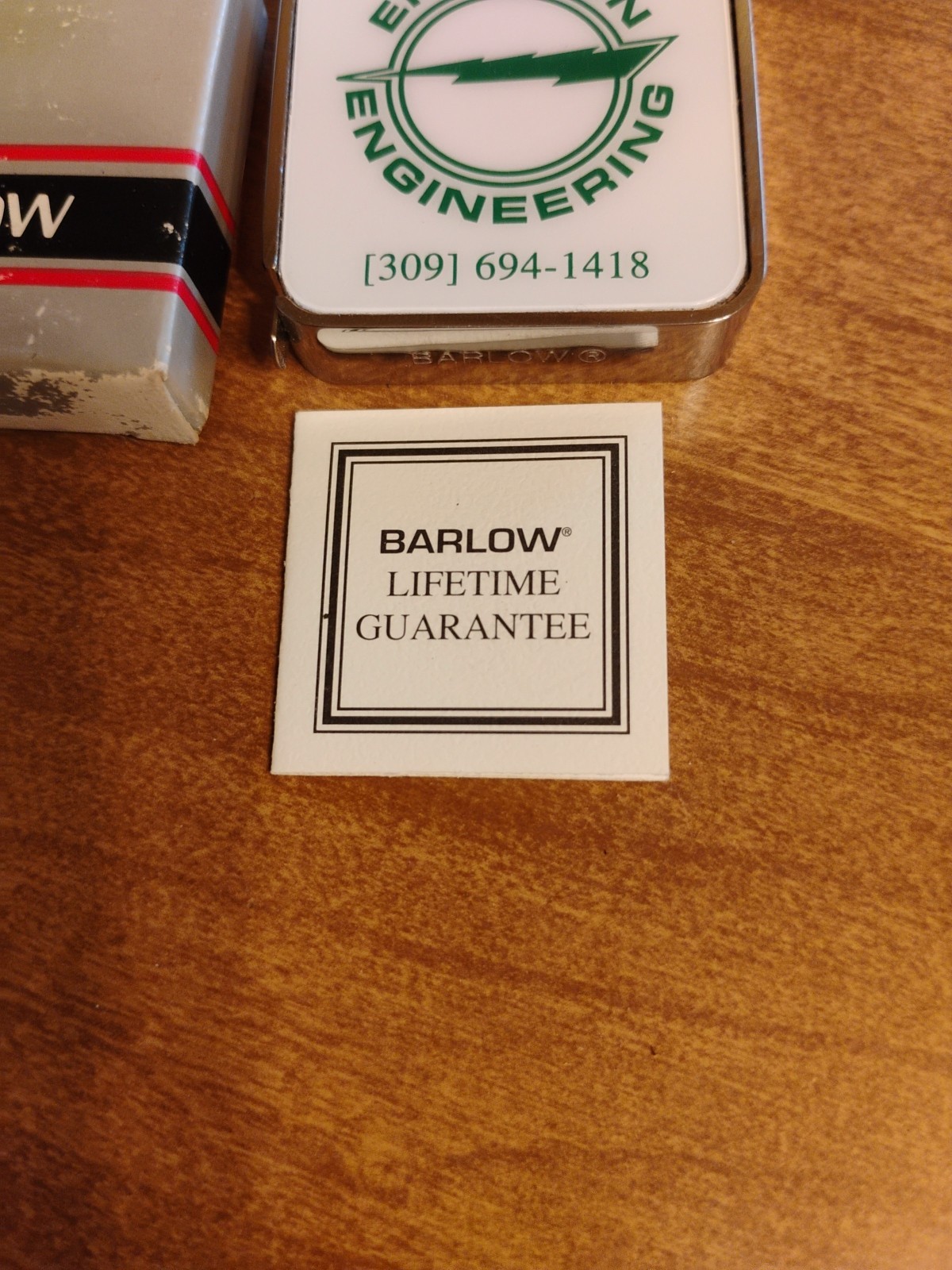 Vintage Barlow Tape Measure Enercon Engineering Unique Lifetime Guarantee Book
