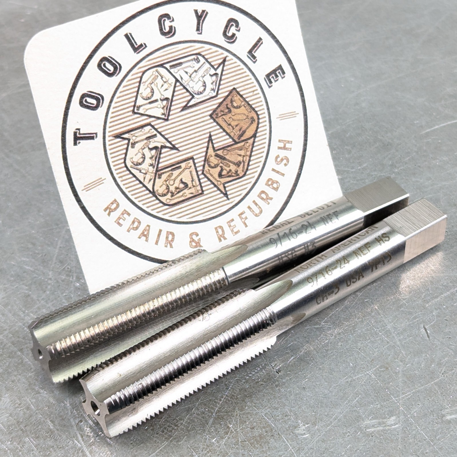 2 Taps 4-Flute 9/16-24 NEF Unused! Plug Bottom Regal NoAm USA Machinist Tool{946