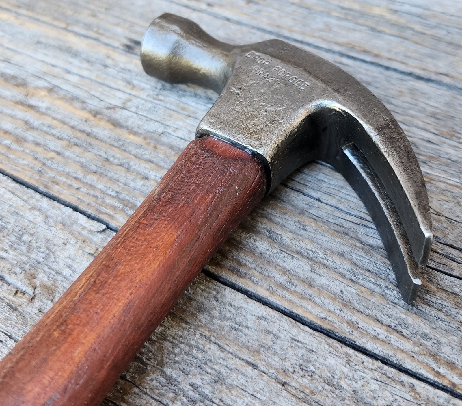 Small Vintage Curved Claw Hammer w/ Wood Handle – Drop Forged Brazil