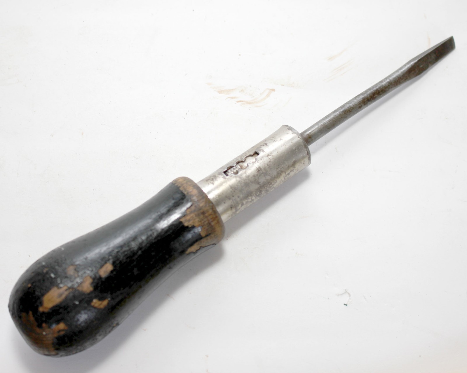 Vintage Ratcheting Flat Screwdriver. Made In US Zone, Occupied Germany Post WWII