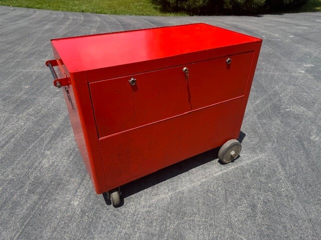RARE Vintage MBC MB-397 Aviation Mechanic Like Snap On Tool Taco Cart Wagon Box