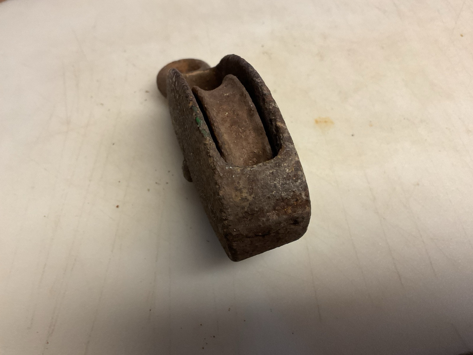 Vintage unbranded metal pulley decorative use