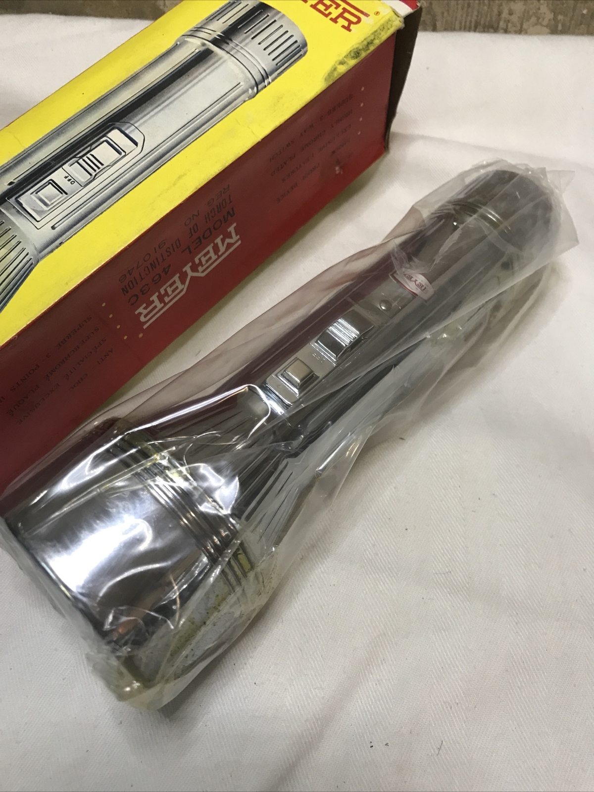 Rare NIB Meyer Flashlight Torch of Distinction Aluminum Original Box 463C 7 3/4″