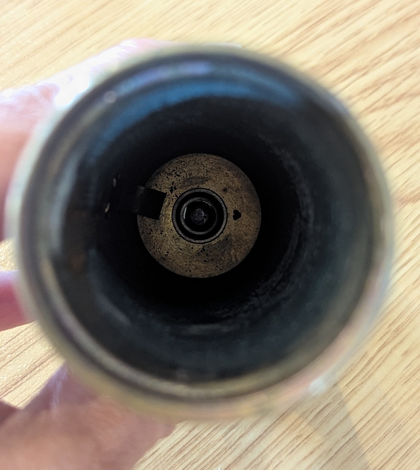 Eveready Metal Brass Black Flashlight with Glass Lens Vintage