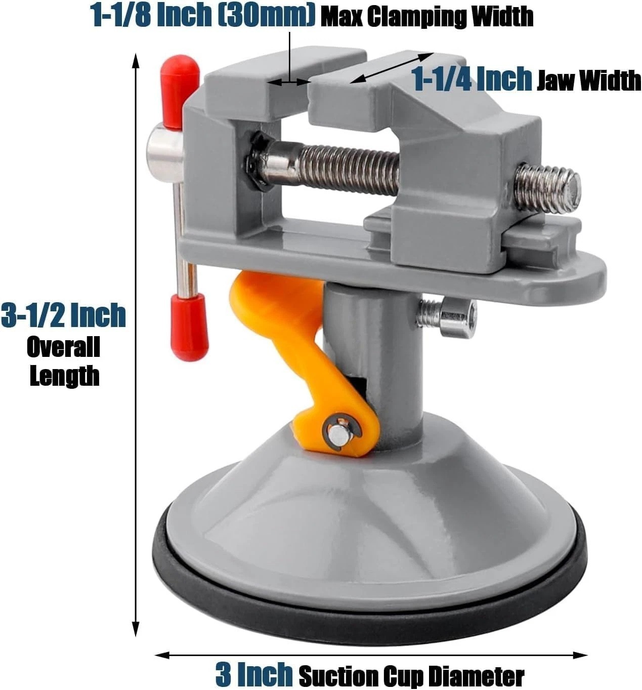 Adjustable Mini Bench Vise with Suction Base for Jewelry Crafting and Repairs
