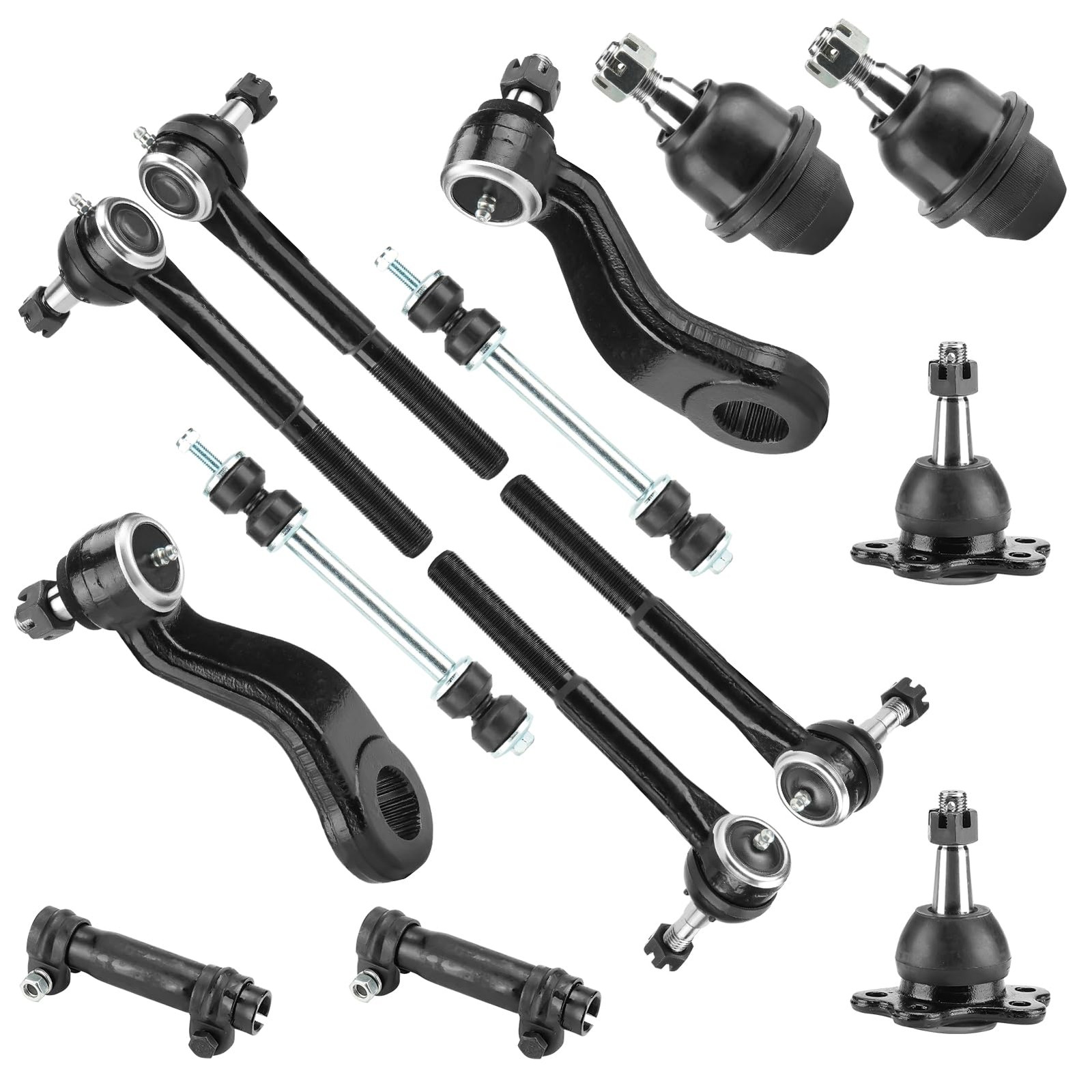 4WD Front End Kit for Chevy & GMC K1500 Suburban 95-99, Tahoe 14PCS, Black