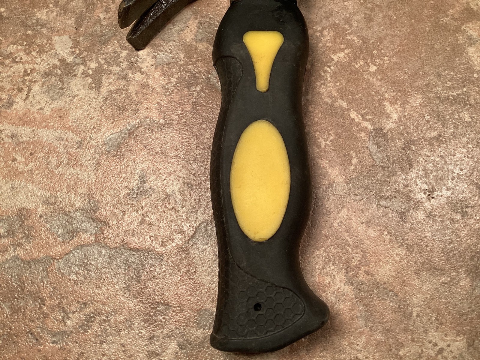 Vintage Central Forge Mini Claw Hammer Steel Black and Yellow Fiberglass Rubber