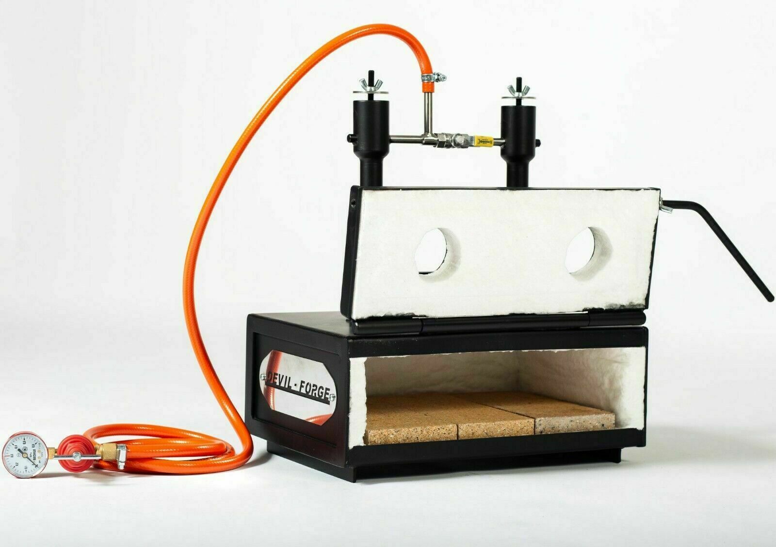 DFHS2+1D/3.6″ GAS PROPANE FORGE Furnace Burner Blacksmith For Horseshoe Makers