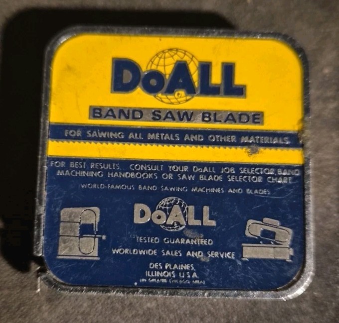Vintage Barlow 6′ Advertising Doall Saw Blades DoAll Band Saw