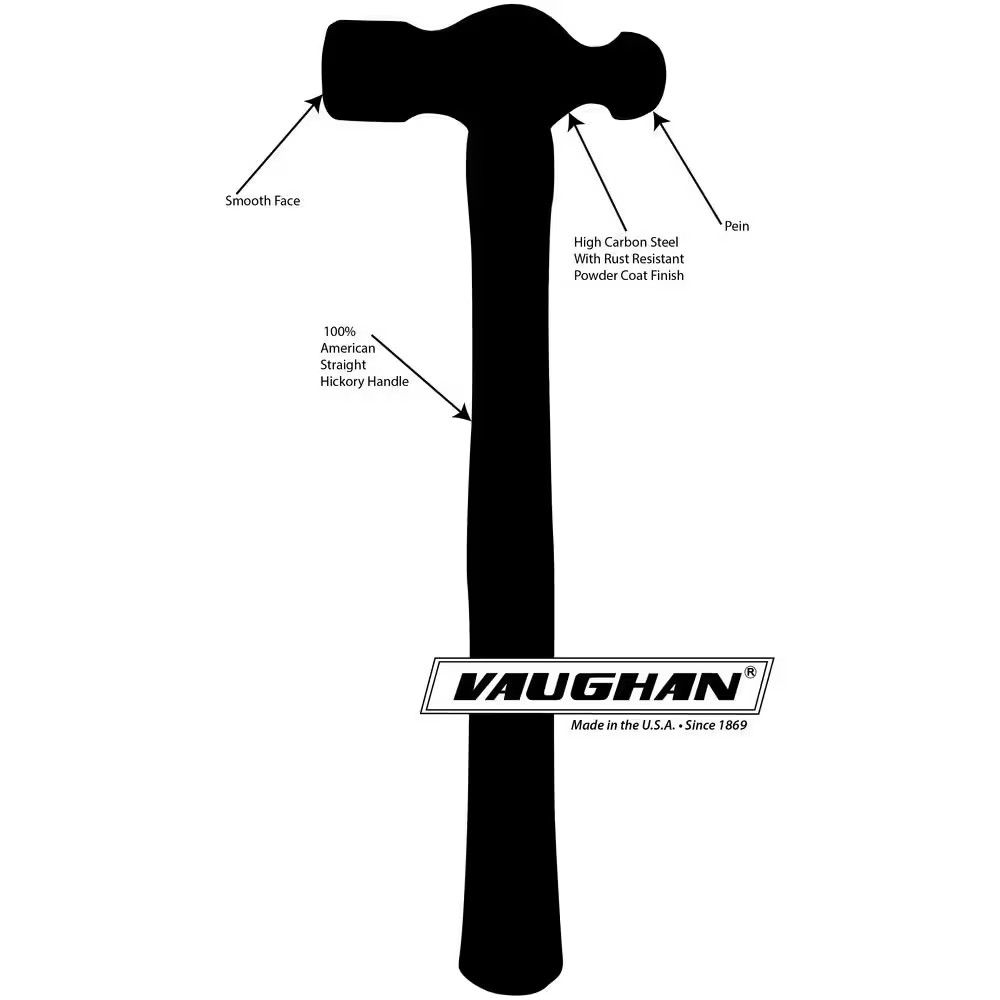 24 Oz. Ball-Peen Hammer with 15.25 In. Hardwood Handle