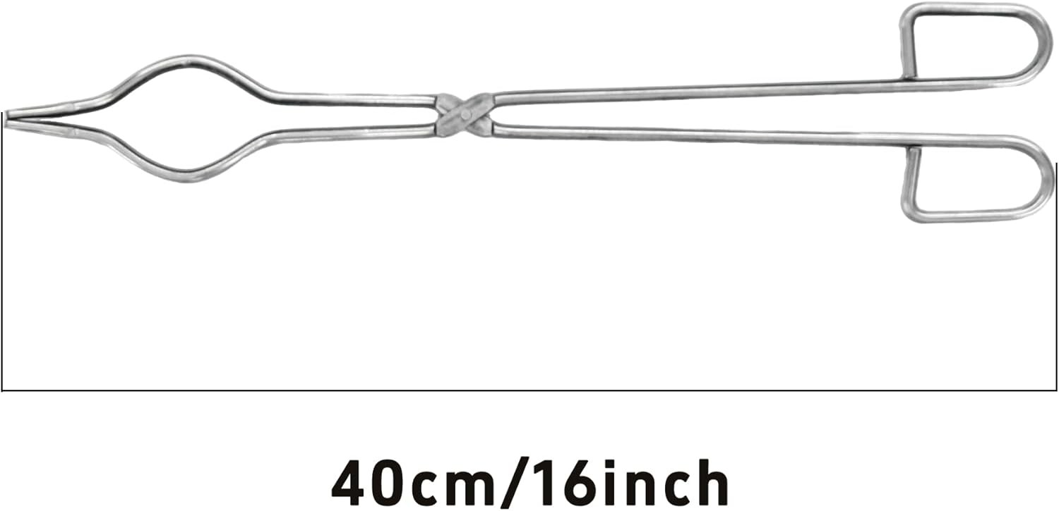 16 Inch Crucible Tongs, Stainless Steel Laboratory Clamp for Industrial and Scie