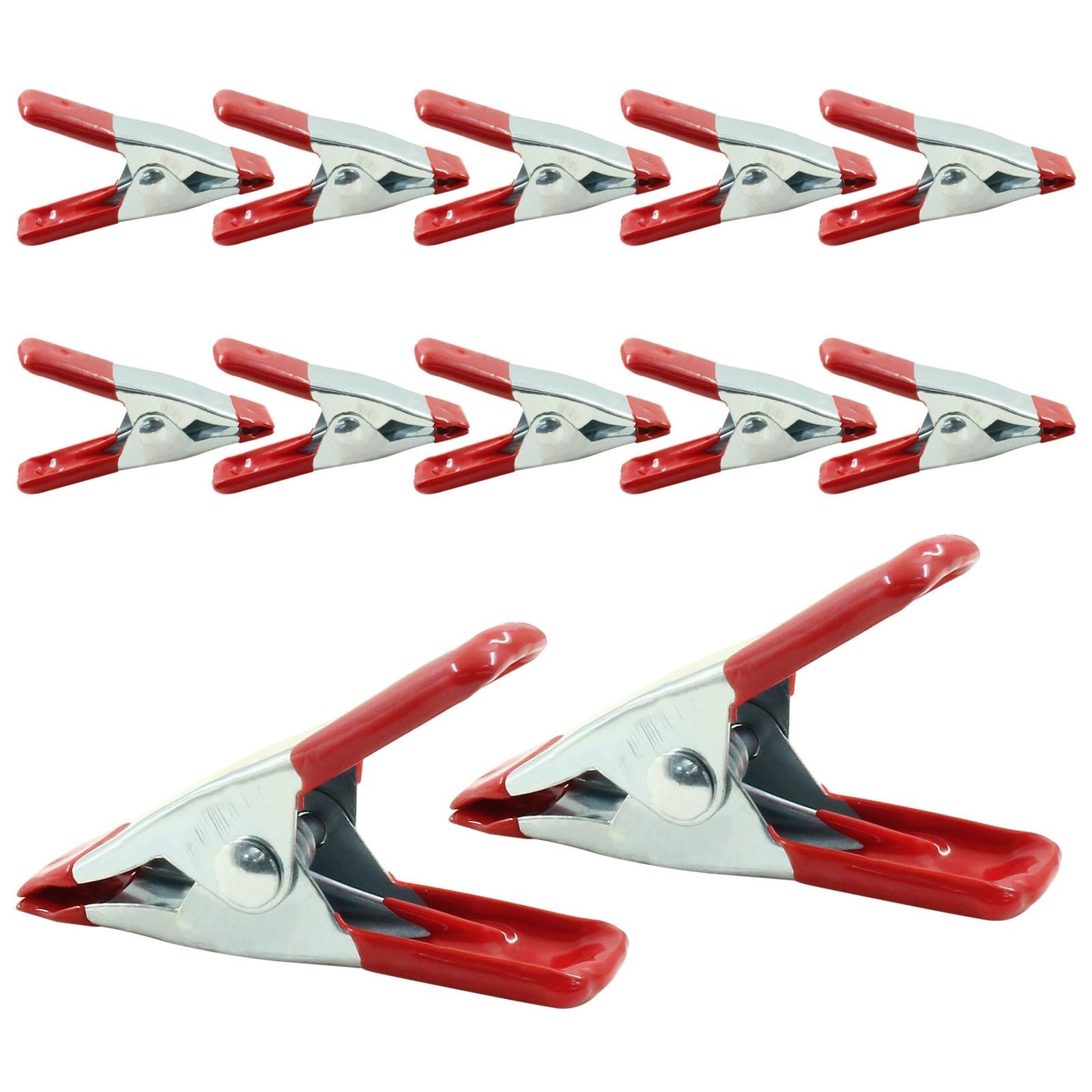 12 Pcs Metal Spring Clamps 2″ inch, Heavy Duty Spring Metal Clips Clamps, Ten…