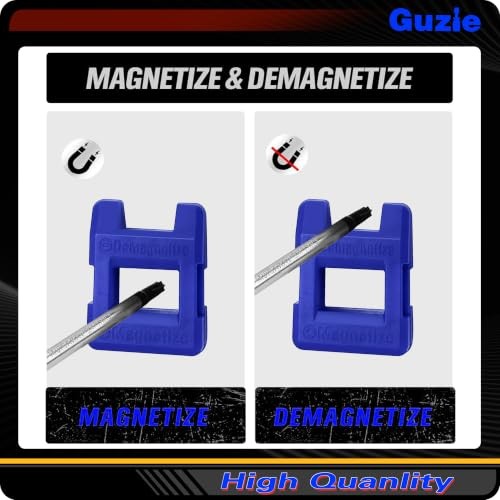 Guzie 15-in-1 Multi-Bit Ratcheting Screwdriver, 7 Double-Ended Tips |