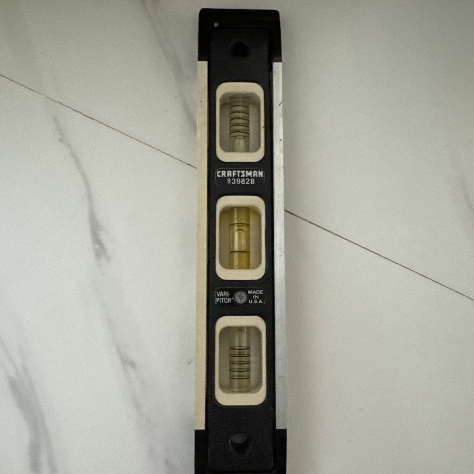 VINTAGE CRAFTSMAN TOOLS 9” VARI-PITCH MAGNETIC TORPEDO LEVEL, 39828, USA