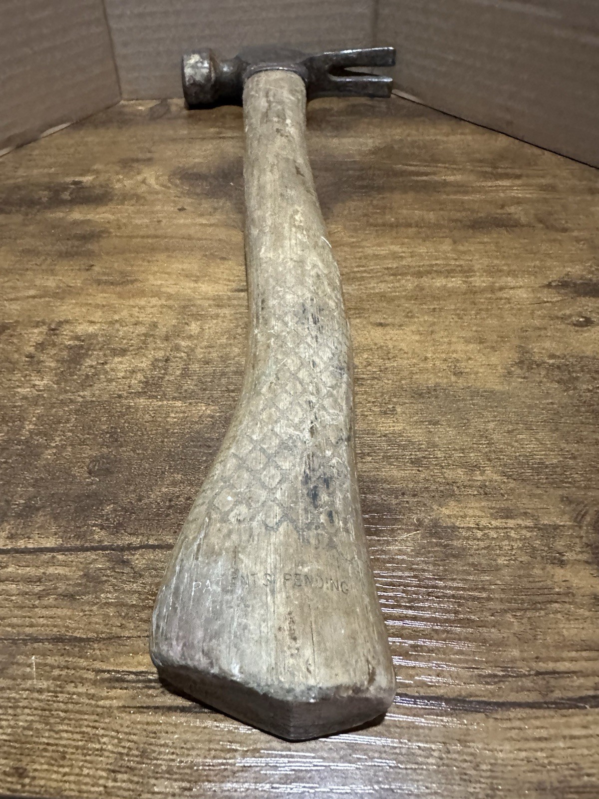 Vintage Husky Hickory Framing Hammer Straight Claw 34 oz 17.5″