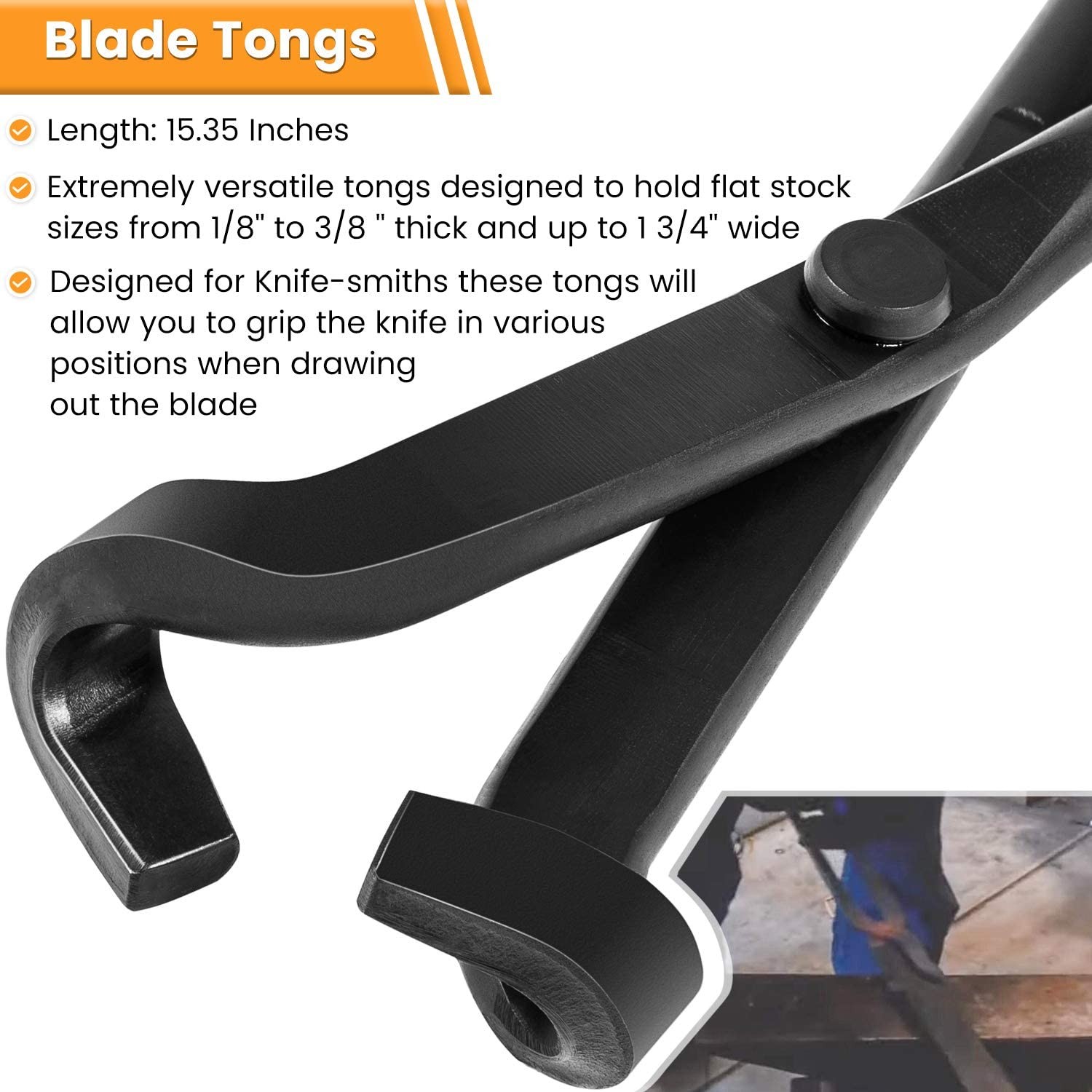4 Tongs Tool Blacksmith Tongs Set Knife Making Forge Tongs for Bladesmithing