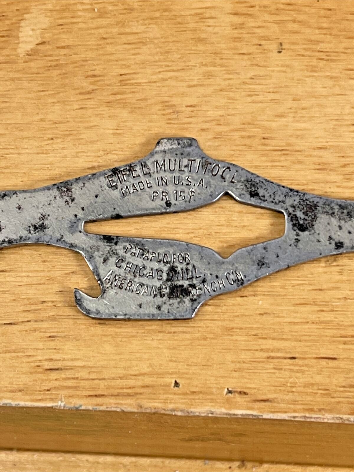 VTG HTF! Eifel Metal Multi Tool Patent Applied For Chicago IL USA Unique RARE