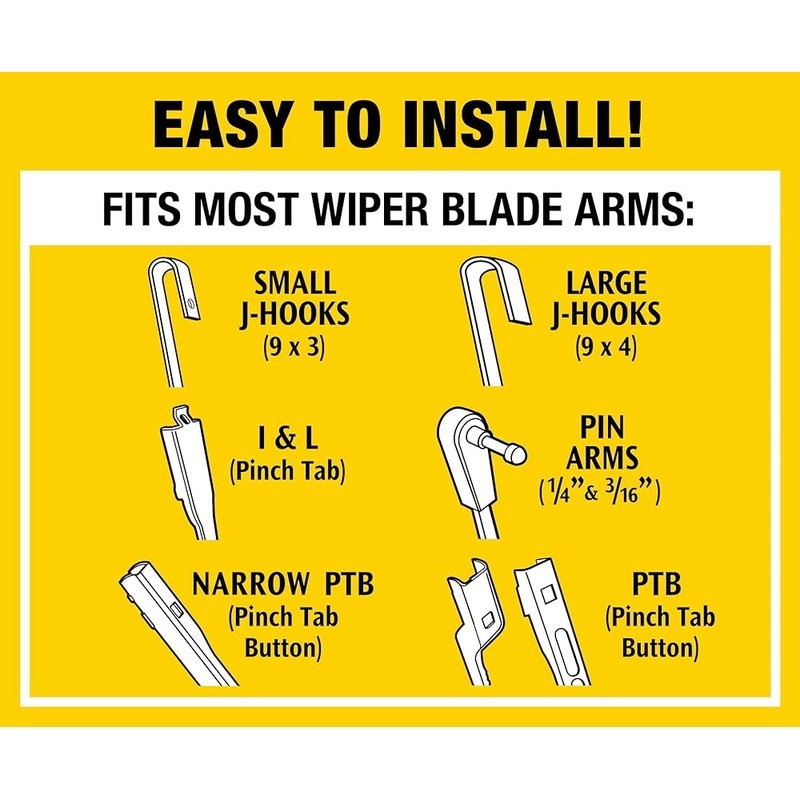 Advanced Windshield Wiper Blades Rain Repellent Universal Fit Quiet Operation US