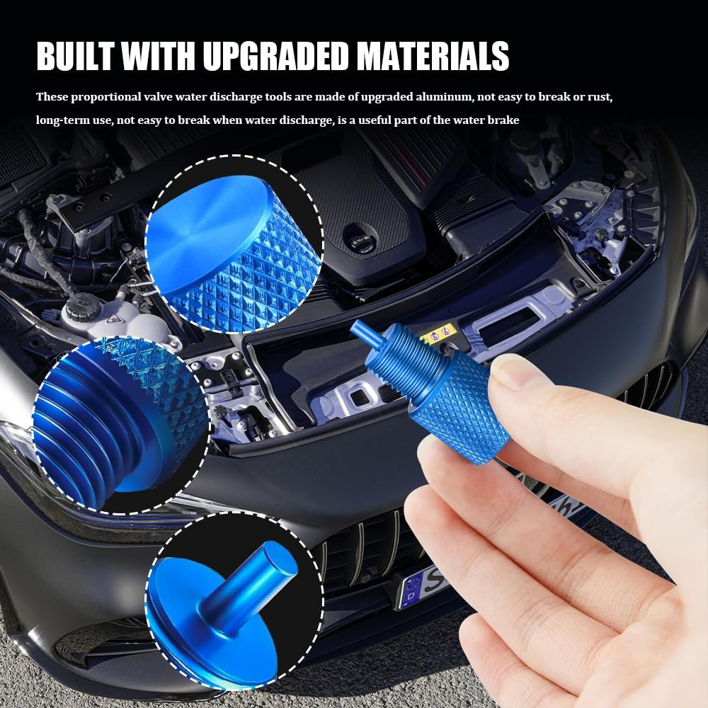 4PCS Brake Proportioning Valve Bleeder Tool, Aluminum Body, PV2 & PV4 Compati…