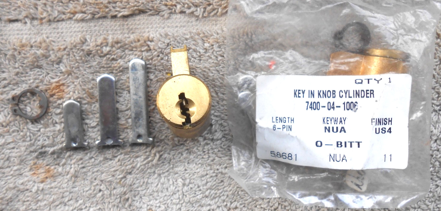 2 KIK cylinders 7400-04-1006 B4 keyway