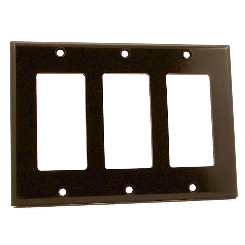 Leviton 3-Gang Decora/GFCI Device Decora Wallplate, Standard Size, Thermoset,…